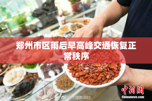 郑州市区雨后早高峰交通恢复正常秩序