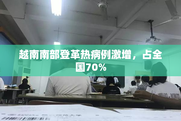 越南南部登革热病例激增，占全国70%