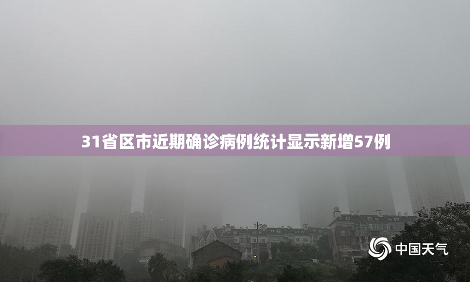 31省区市近期确诊病例统计显示新增57例