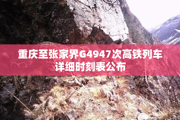 重庆至张家界G4947次高铁列车详细时刻表公布