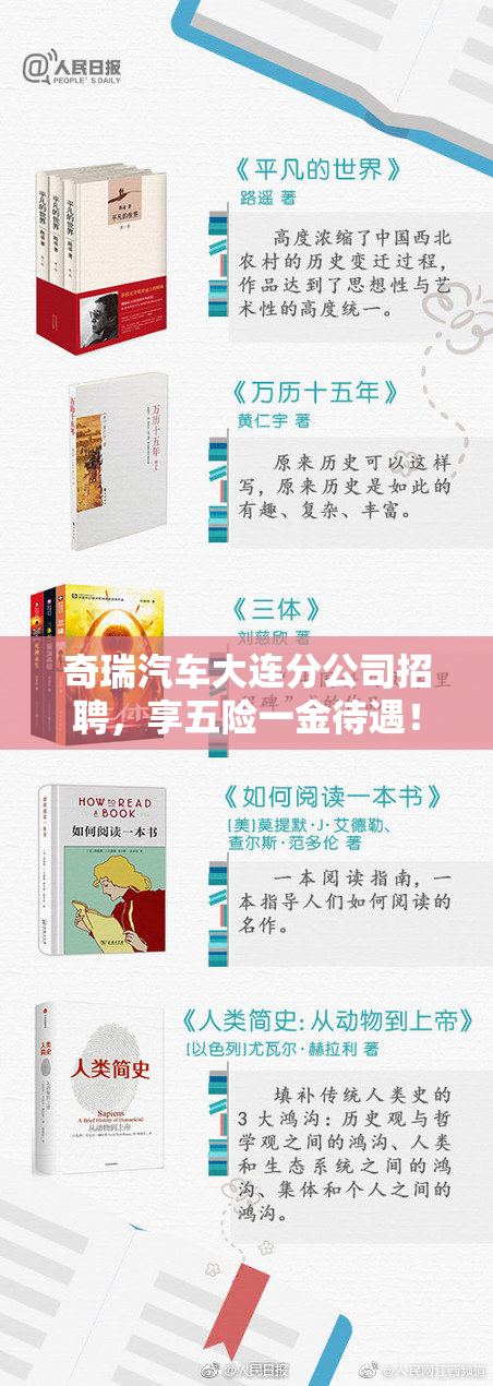 奇瑞汽车大连分公司招聘，享五险一金待遇！